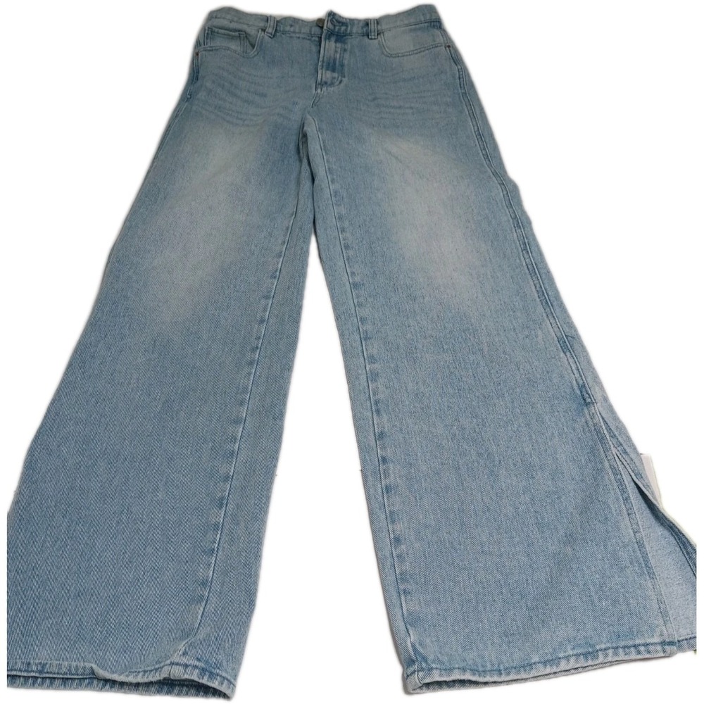 PacSun Baggy Jeans Womens Size 28 Light Wash Wide Leg Split Hem High Rise